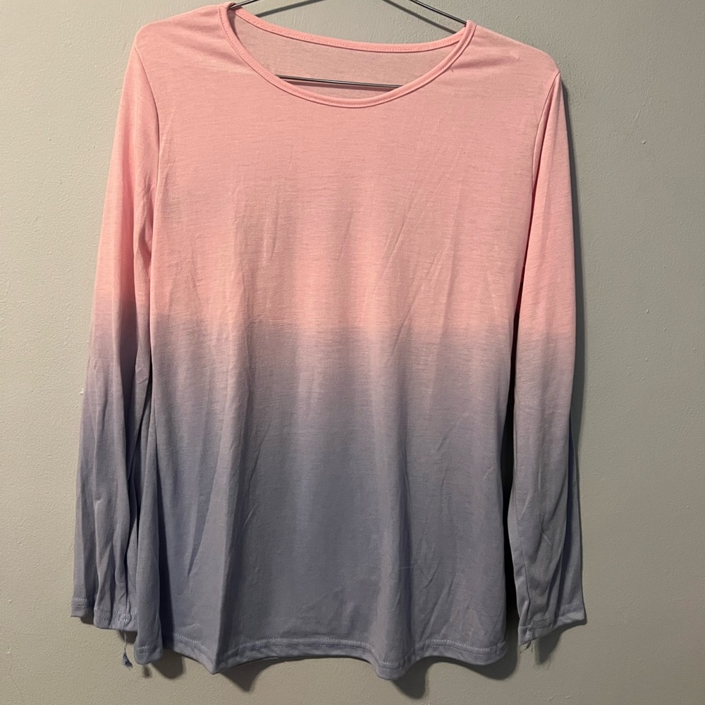 Pink and purple large hombre long sleeve